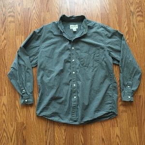 Eddie Bauer Long Sleeve Button Down Green Shirt